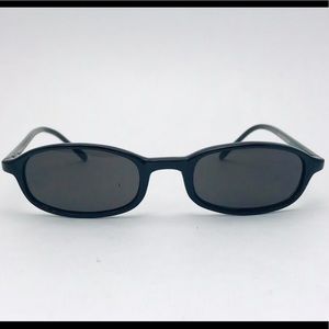 Vintage Y2K Mini Black Rectangles Sunglasses